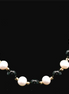 14K Yellow Gold Black Jade And Freshwater Pearl Necklace