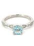 14Kw Aqumarine and Diamond Ring