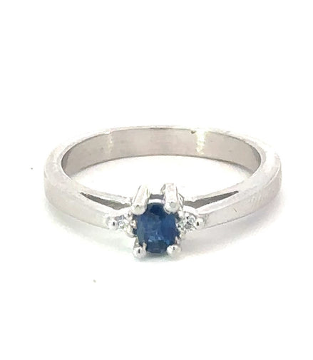 Oval Sapphire and Diamond Ring