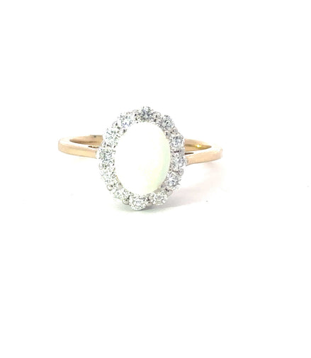 Opal and Diamond Ring