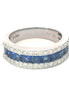 14kw Sapphire and Diamond Band