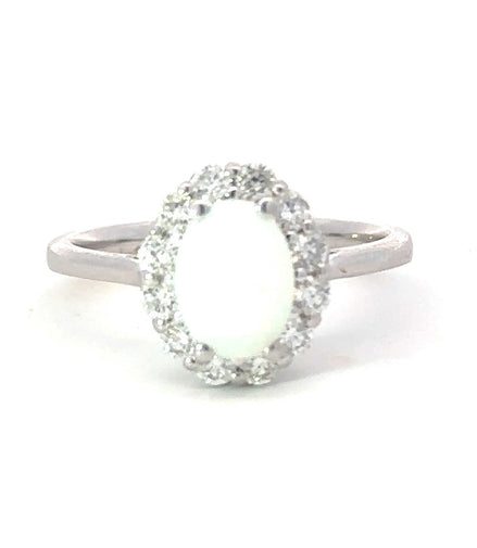 Opal and Diamond Ring