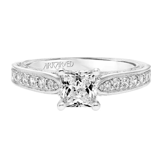 Artcarved 14K White Gold Diamond Semi-mount Engagement Ring