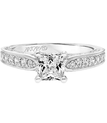 Artcarved 14K White Gold Diamond Semi-mount Engagement Ring