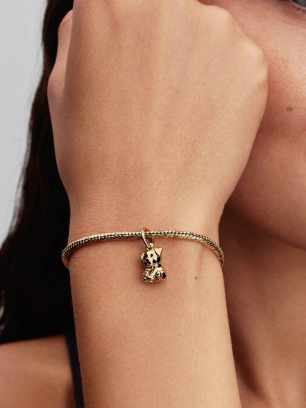 14K Gold Plated Labraodor Dog Dangle Charm