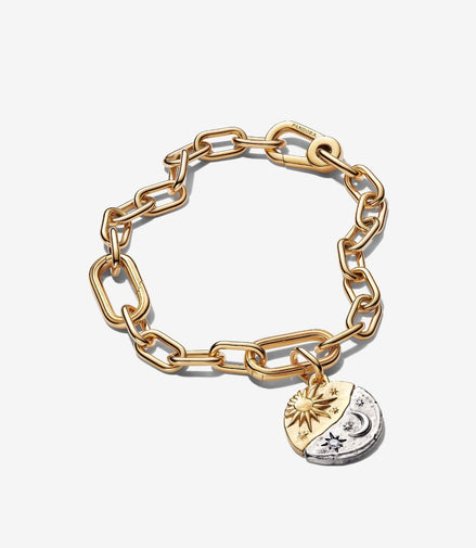Pandora Moments Two-Tone Sun And Moon Coin Medallion Charm