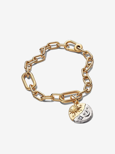 Pandora Moments Two-Tone Sun And Moon Coin Medallion Charm