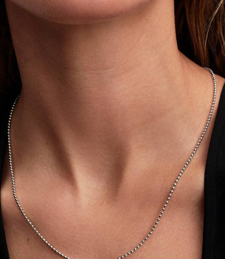 Pandora Moments Silver Ball Chain Necklace 50"