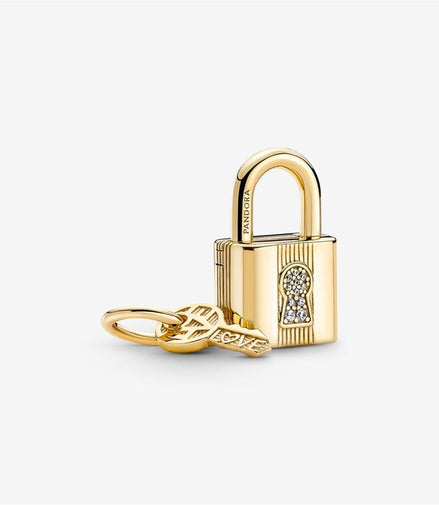 Pandora Moments Padlock & Key Dangle Charm
