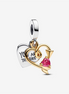 Pandora Moments Engravable Heart And Arrow Double Dangle Charm