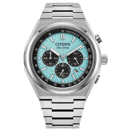 Men's Super Titanium Eco-Drive Zenshin Chrono Bracelet Watch