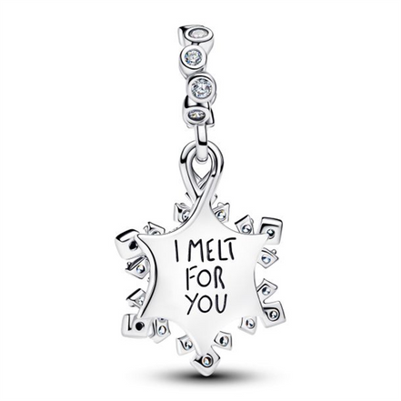 Pandora Opalescent Snowflake Double Dangle Charm