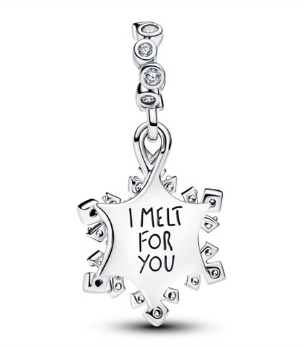 Pandora Opalescent Snowflake Double Dangle Charm
