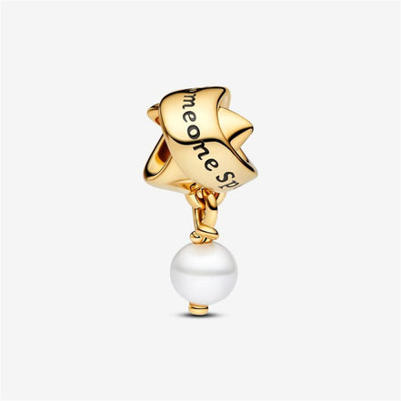 Pandora Moments Treated Freshwater Cultured Pearl Ribbon Charm