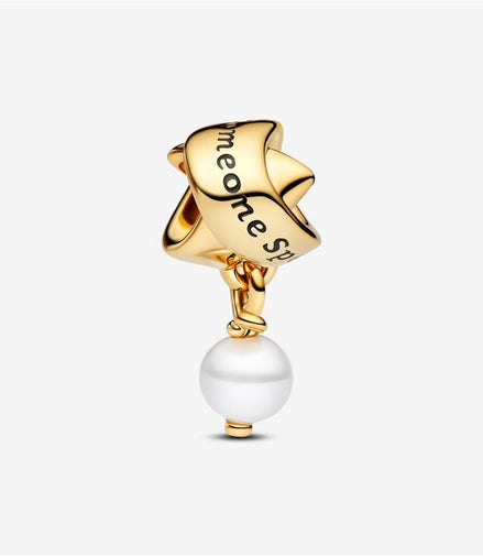 Pandora Moments Treated Freshwater Cultured Pearl Ribbon Charm