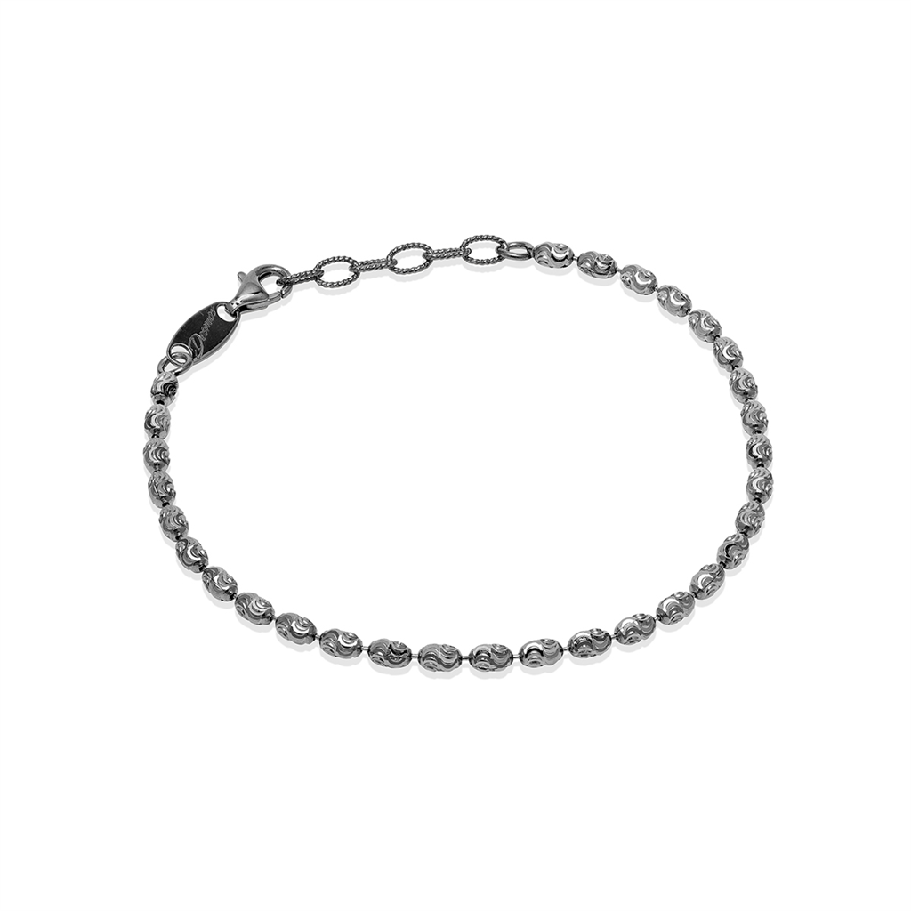 Desmos Ladies Gun Metal Plated Rice Bracelet