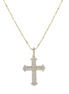 Oro Alexander 14K  Gold 0.42 CTW Diamond Cross Pendant Necklace