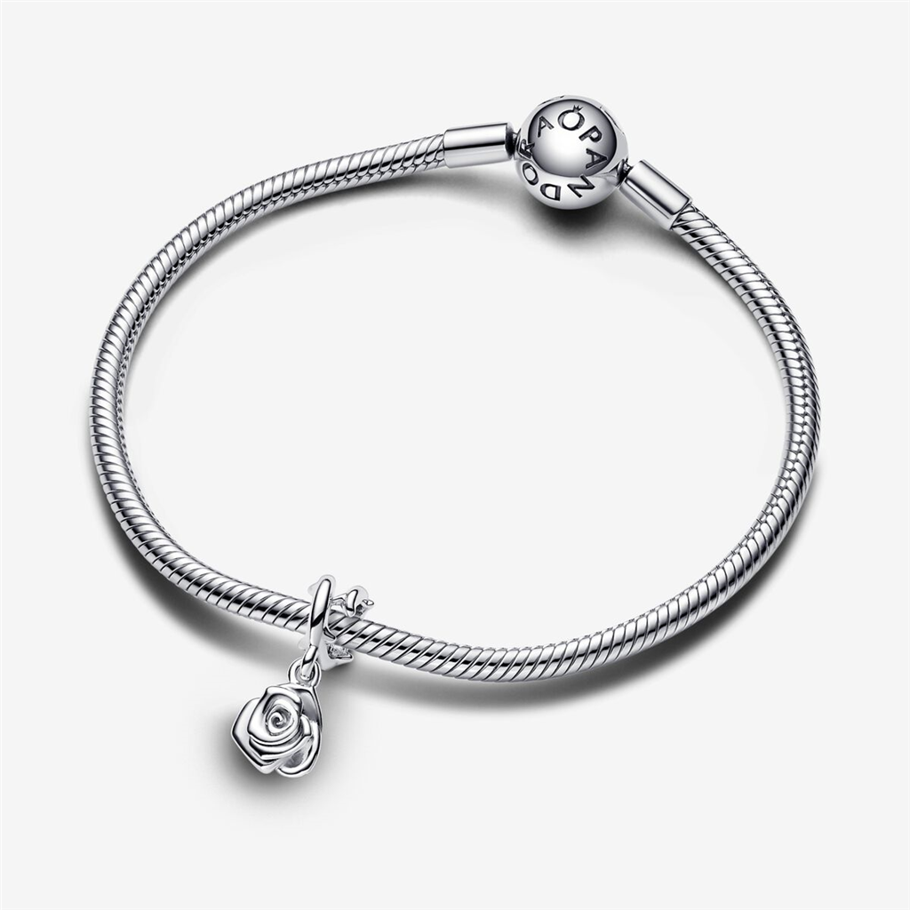 Pandora Moments Rose in Bloom Dangle Charm