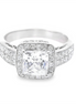 18k White Gold .79 cttw Diamond Semimount Engagement Ring