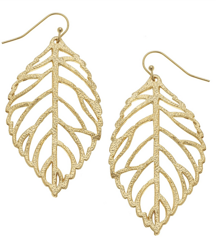 Susan Shaw Leaf Dangle Earrings