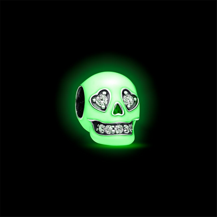 Pandora Moments Glow-In-The-dark Sparkling Skull Charm