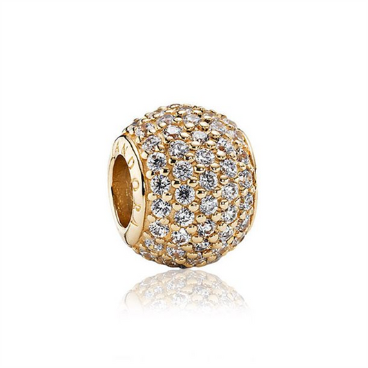 Pandora Timeless 14K Yellow Gold Clear Pave Lights Charm