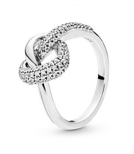 Pandora Moments Knotted Heart Ring Size 6