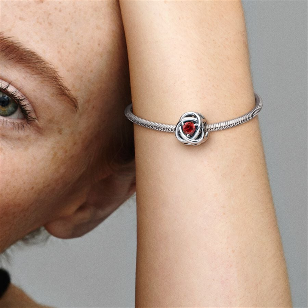 Pandora Moments July True Red Eternity Circle Charm
