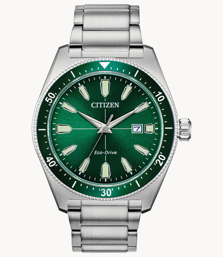 Citizen Mens Vintage Brycen Sport Eco Drive Stainless Steel Bracelet Watch