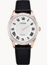 Ladies' Citizen Eco-Drive Arezzo Diamond Black Leather Strap Watch