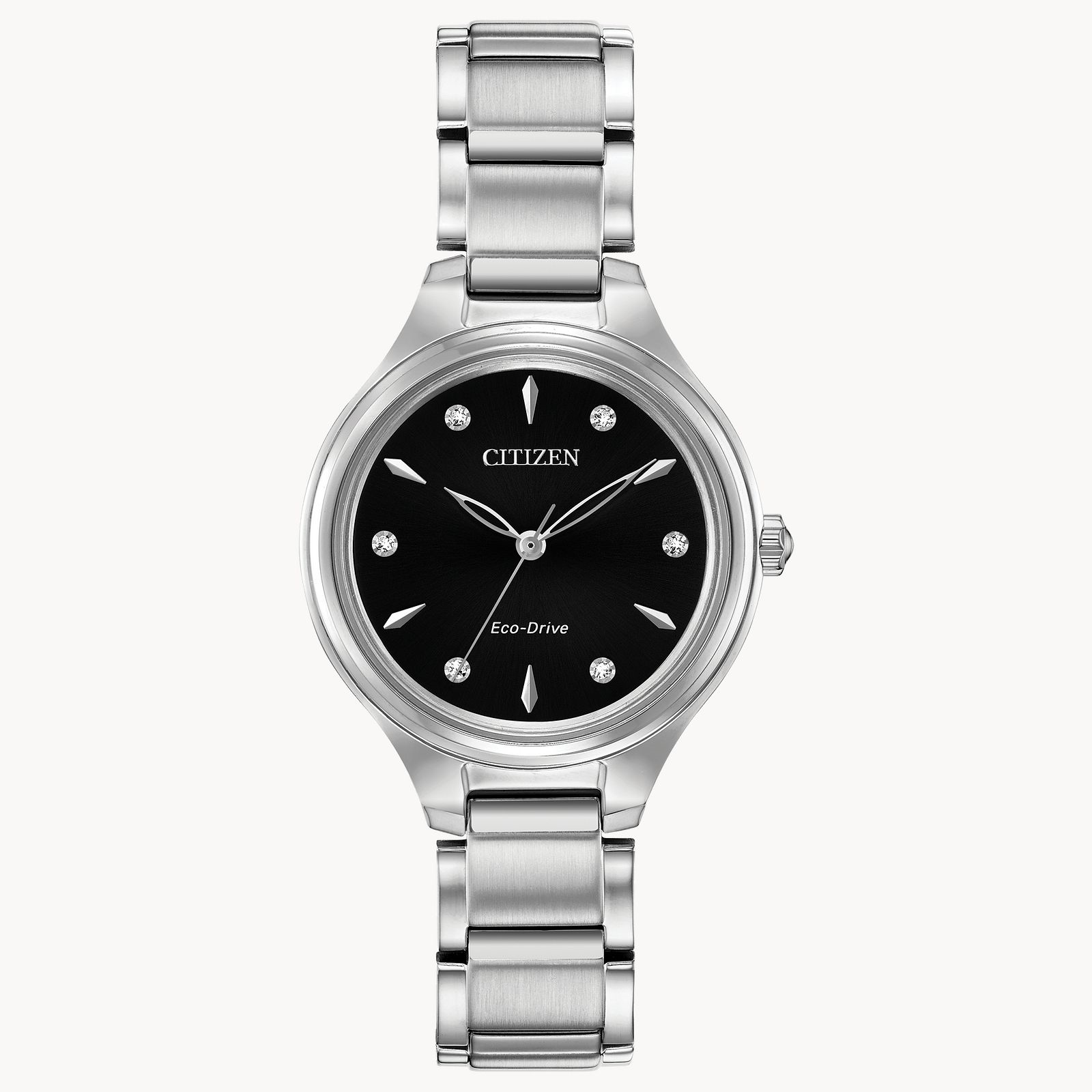 Citizen Ladies Corso Eco-Drive Black Diamond Dial Bracelet Watch