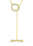 Brevani Ladies 14K Yellow Gold Diamond Toggle Lariat Necklace