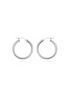 Carla Laides 14K White Gold Twisted Tube Hoop Earrings