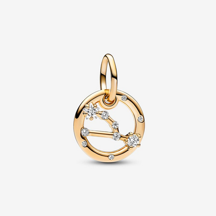Pandora Moments 14K Gold-Plated Taurus Zodiac Dangle Charm