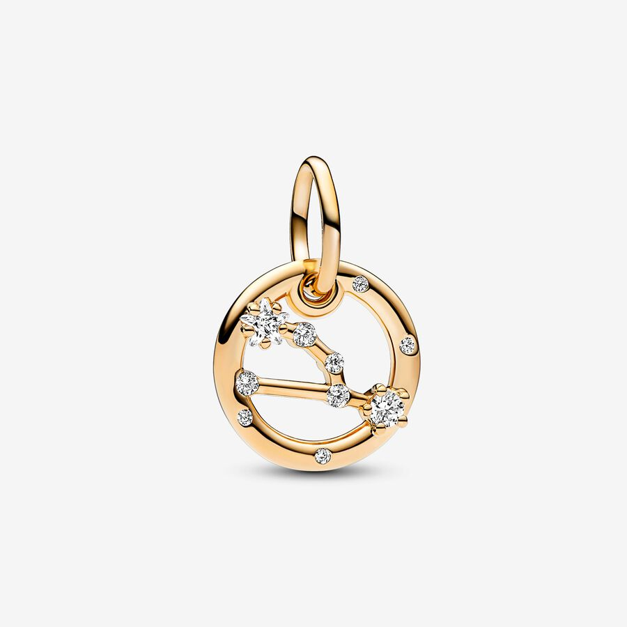 Pandora Moments 14K Gold-Plated Taurus Zodiac Dangle Charm