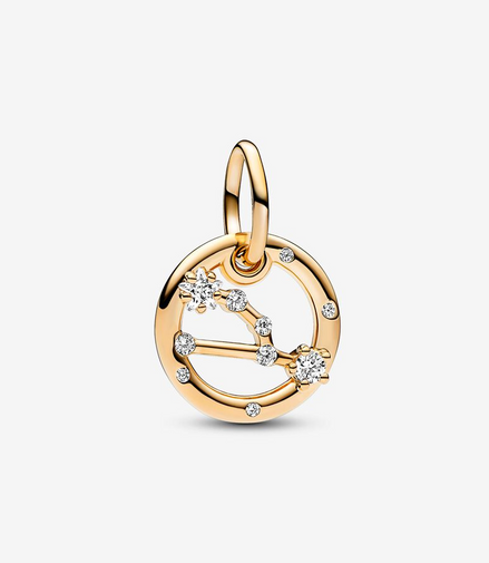 Pandora Moments 14K Gold-Plated Taurus Zodiac Dangle Charm