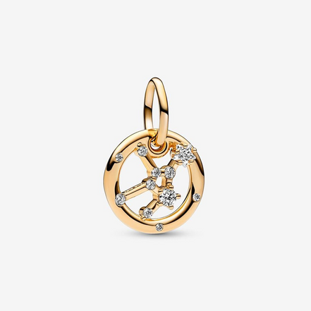 Pandora Moments 14K Gold-Plated Virgo Zodiac Dangle Charm