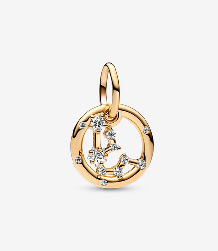 Pandora Moments 14K Gold-Plated Aquarius Zodiac Dangle Charm