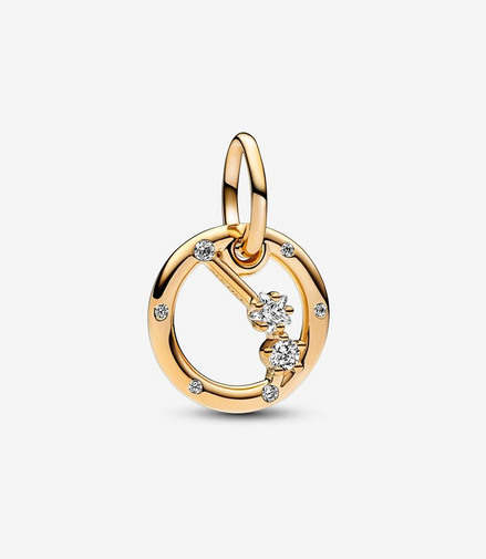Pandora Moments 14K Gold-Plated  Aries Zodiac Dangle Charm