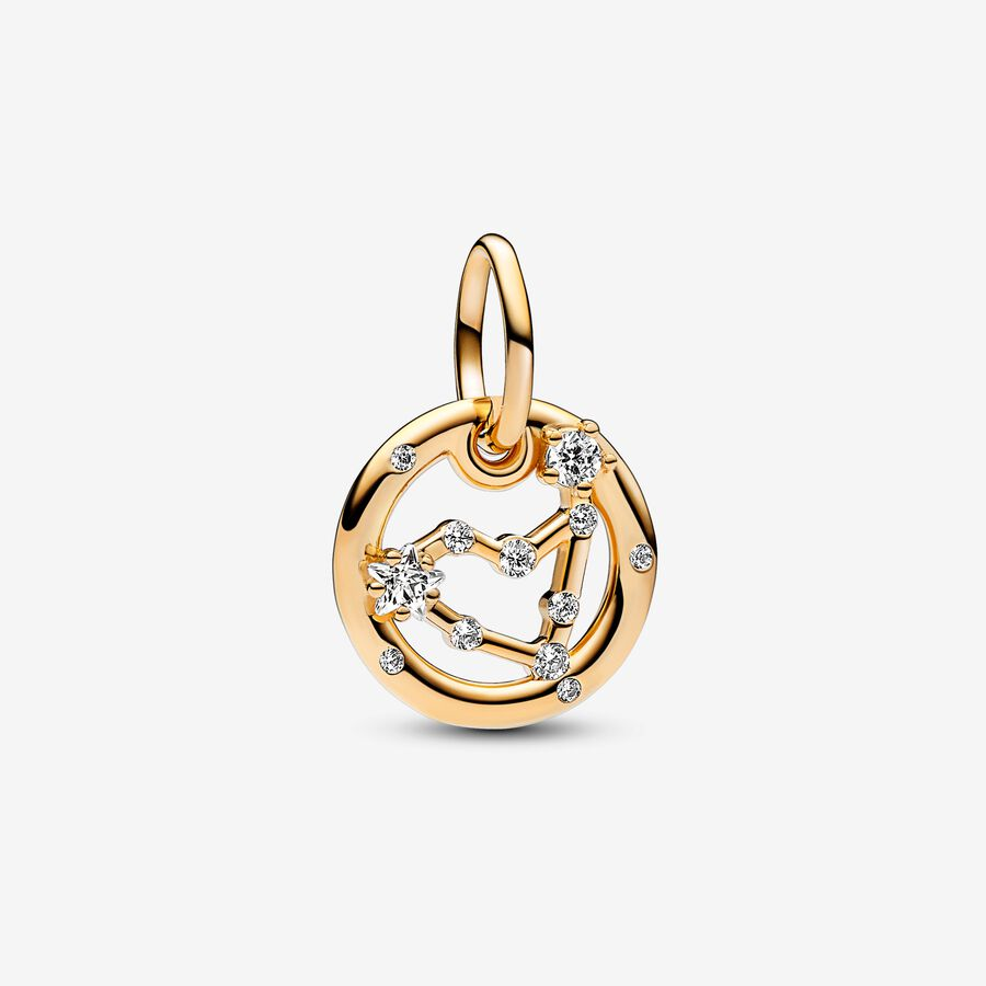 Pandora Moments 14K Gold-Plated Capricorn Zodiac Dangle Charm