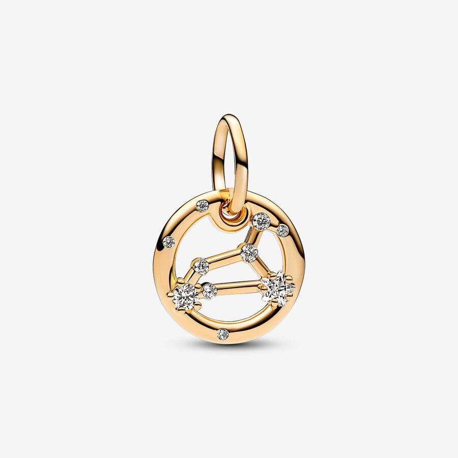 Pandora Moments 14K Gold-Plated Leo Zodiac Dangle Charm