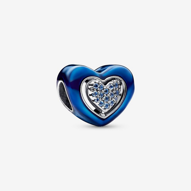 Pandora Moments Blue Spinnable Heart Charm