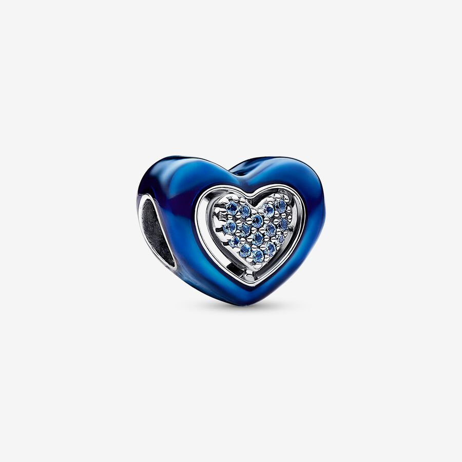Pandora Moments Blue Spinnable Heart Charm