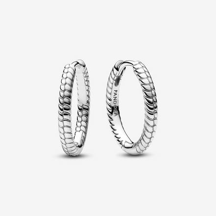Pandora Moments Small Charm Hoop Earrings