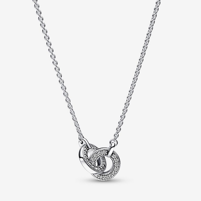 Pandora Signature Intertwined Pavé Pendant Necklace 45 cm