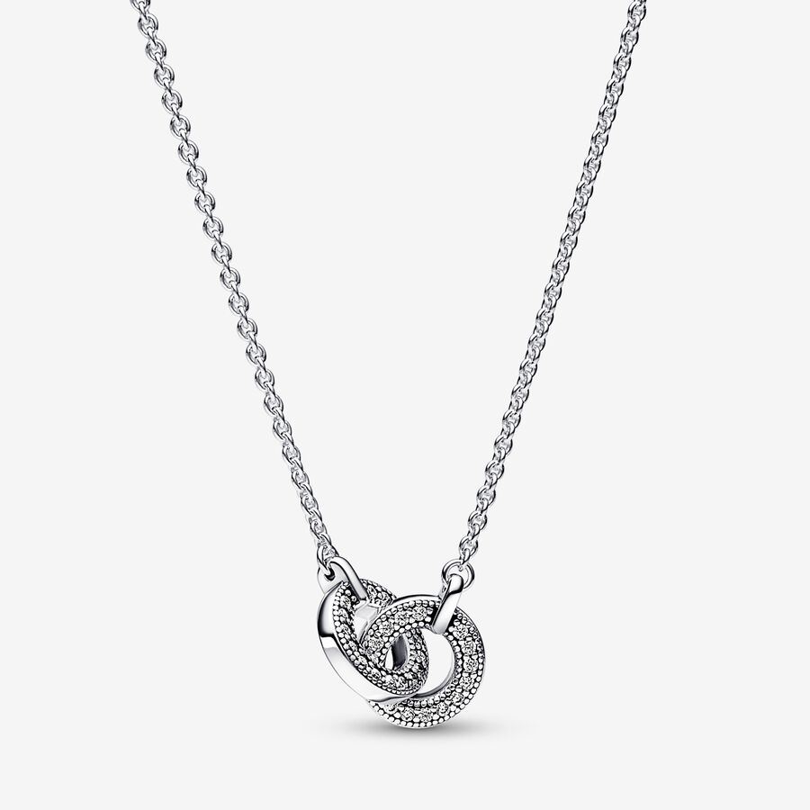 Pandora Signature Intertwined Pavé Pendant Necklace 45 cm