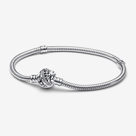 Pandora Disney Tinker Bell Clasp Moments Snake Chain Bracelet Size Size 18