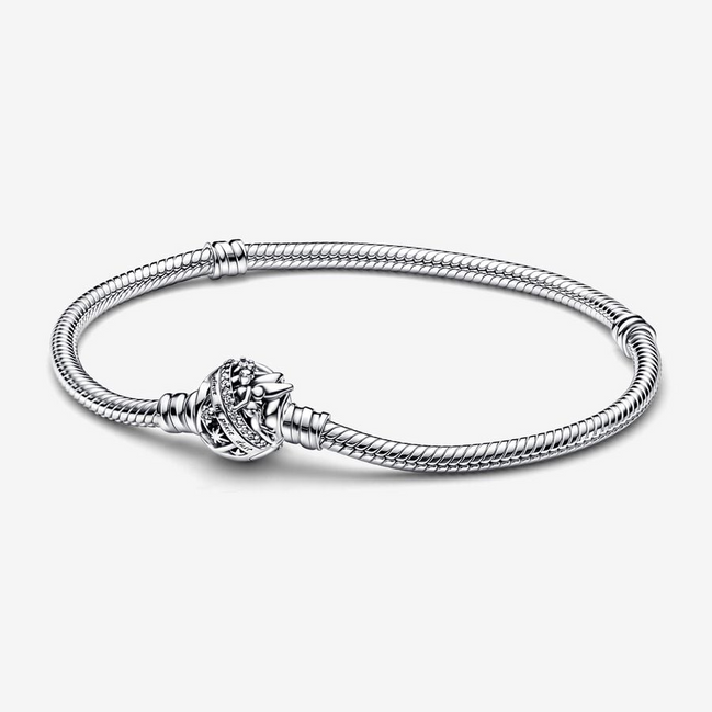 Pandora Disney Tinker Bell Clasp Moments Snake Chain Bracelet Size Size 18