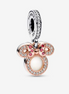 Pandora Disney Minnie Mouse Silhouette "Mom"  Double Dangle Charm