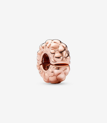 Pandora Moments 14K Rose Gold Plated Studded Clip Charm